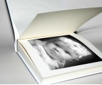 White Leather Christening Photo Album embossed in Silver with Gift Box