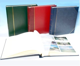 Traditional Photo Album - English Library Two-Tone - Studio 80 - Page Size 9" x 8 3/4"