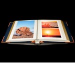 Self Adhesive Photo Album - Blue with Tan Spine / Tan Corners - Overall Page Size: 315 x 325mm, 12 1/4" x 12 3/4"