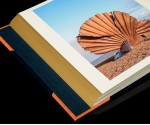 Self Adhesive Photo Album - Blue with Tan Spine / Tan Corners - Overall Page Size: 315 x 325mm, 12 1/4" x 12 3/4"