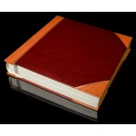 Self Adhesive Photo Album - Burgundy with Tan Spine / Tan Corners - Overall Page Size: 315 x 325mm, 12 1/4" x 12 3/4"