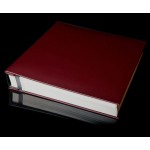 Leather Self Adhesive Photo Album - Burgundy - Overall Page Size: 315 x 325mm, 12 1/4" x 12 3/4"
