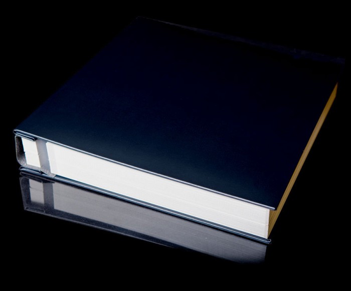 Leather Self Adhesive Photo Album - Navy Blue - Overall Page Size: 315 x 325mm, 12 1/4" x 12 3/4"