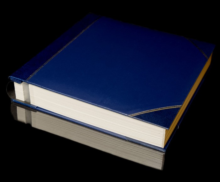 Self Adhesive Photo Album - Blue Two-Tone Cover - Overall Page Size: 315 x 325mm, 12 1/4" x 12 3/4"