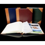 Traditional Photo Album - English Library Tan Spine/Corners - Classic Three - Page Size 13 3/4" x 13 3/4"