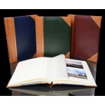 Traditional Photo Album - English Library Tan Spine/Corners - Classic One - Page Size: 8 1/2" x 11 3/4"