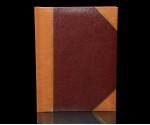 Traditional Photo Album - English Library Tan Spine/Corners - Classic One - Page Size: 8 1/2" x 11 3/4"