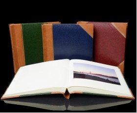 Traditional Photo Album - English Library Tan Spine/Corners - Studio 80 - Page Size 9" x 8 3/4"