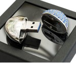 Heart Shaped USB Drive Stick and Black Presentation Case