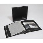 Leather Wedding Photo Album - Classic Three - Black / Black Pages - Page Size 13 3/4" x 13 3/4"