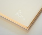 Leather Wedding Photo Album - Classic 80 - Ivory White or Cream - Page Size 9" x 8 3/4"