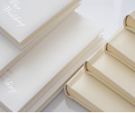 Leather Wedding Photo Album - Classic 80 - Ivory White or Cream - Page Size 9" x 8 3/4"