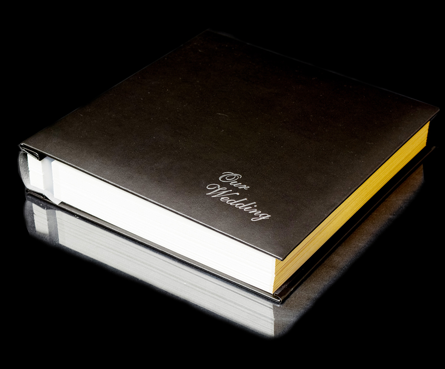 Black Leather Self Adhesive Wedding Photo Album